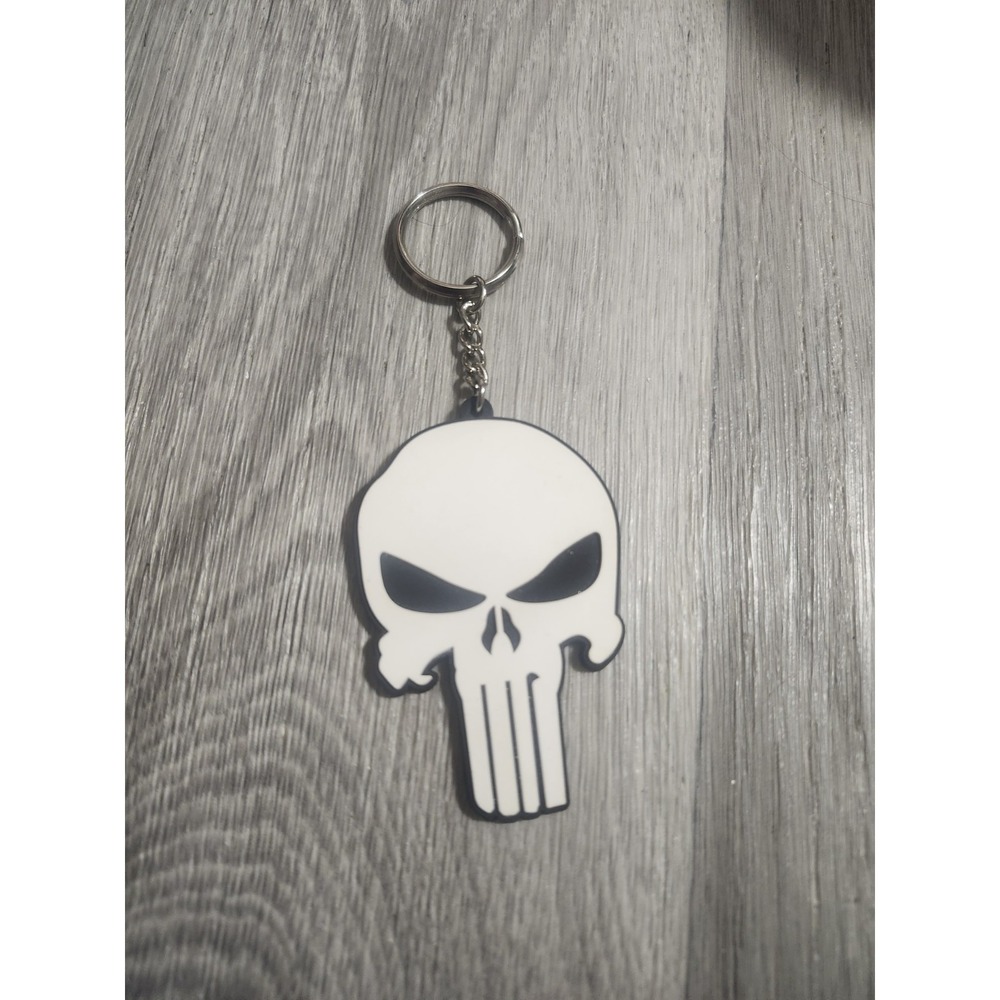 Punisher Keychain Logo Vinyl Rubber Lions Gate Marvel 2006